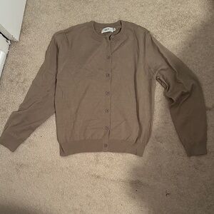 Set active tan cardigan XS